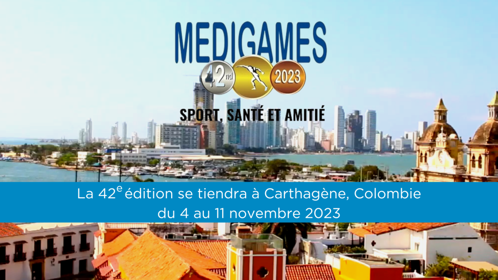 La 42e édition des jeux mondiaux de la médecine et de la santé se tiendra à Carthagène en Colombie. Du 4 au 11 novembre.